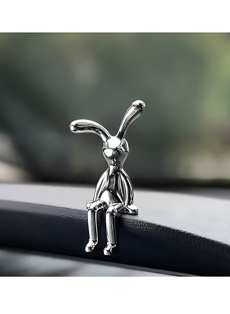 Set of 2 Rabbit Car Ornaments Light Luxury Ornaments Cute Car Interiors Car Decorations Creative Car Centre Console Jewelry - Image 4